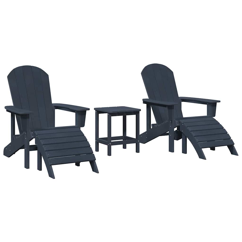 Mobili da lounge da giardino 3 pcs Navy 38 x 38 x 46cm Plastica