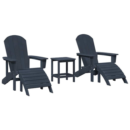 Mobili da lounge da giardino 3 pcs Navy 38 x 38 x 46cm Plastica