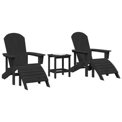 Mobili da lounge da giardino 3 pcs Nero 38 x 38 x 46cm Plastica