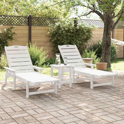 Mobili da lounge da giardino 2 pcs Bianco 53 x 195.5 x 30cm