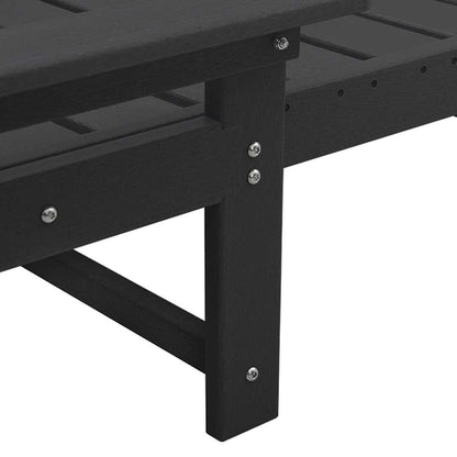 Mobili da lounge da giardino 2 pcs Nero 53 x 195.5 x 30cm