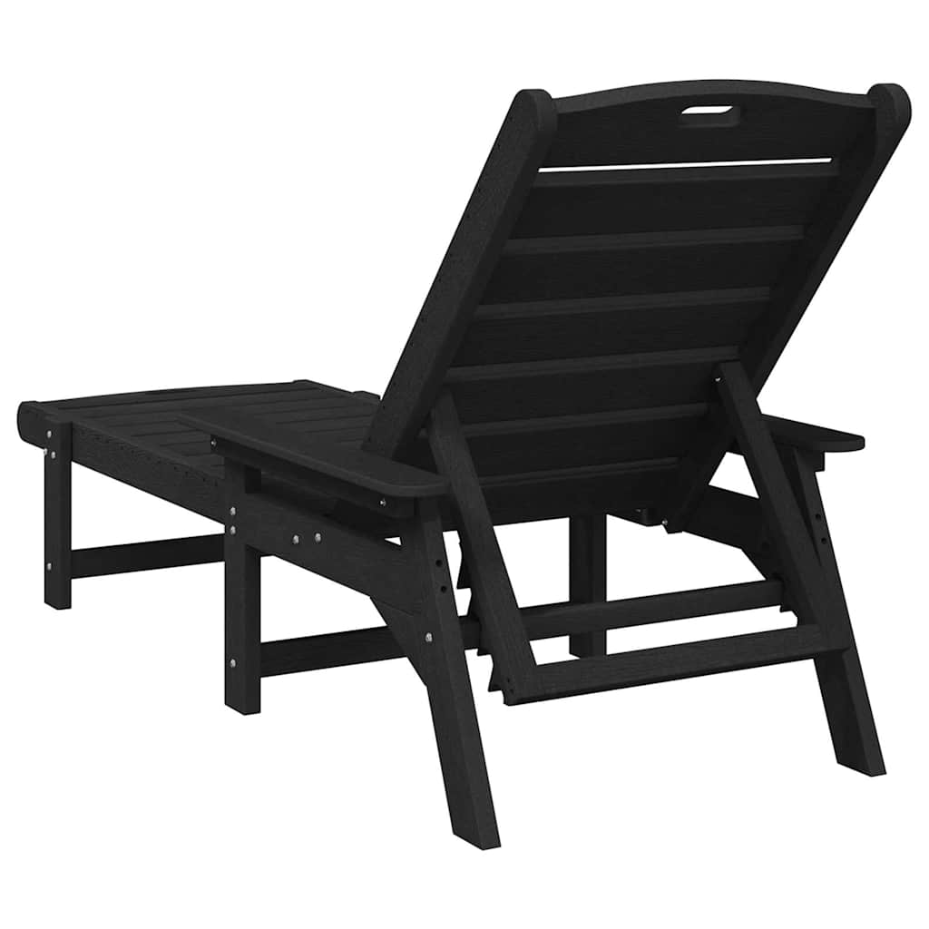 Mobili da lounge da giardino 2 pcs Nero 53 x 195.5 x 30cm