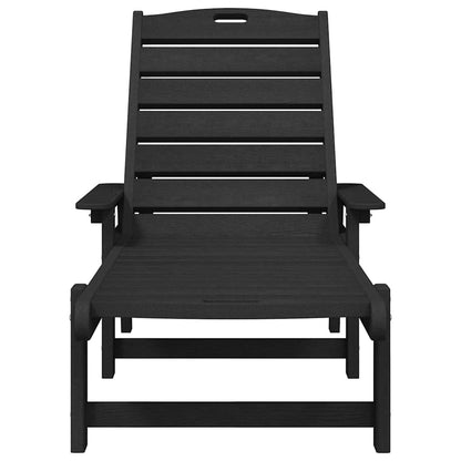 Mobili da lounge da giardino 2 pcs Nero 53 x 195.5 x 30cm