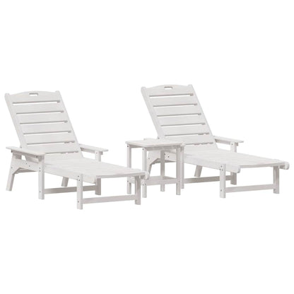 Mobili da lounge da giardino 3 pcs Bianco 38 x 38 x 46cm