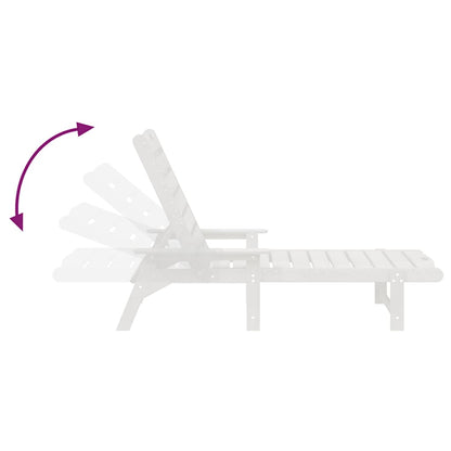 Lettino da sole 3 pcs Bianco Polietilene