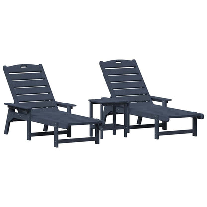 Mobili da lounge da giardino 3 pcs Navy 38 x 38 x 46cm