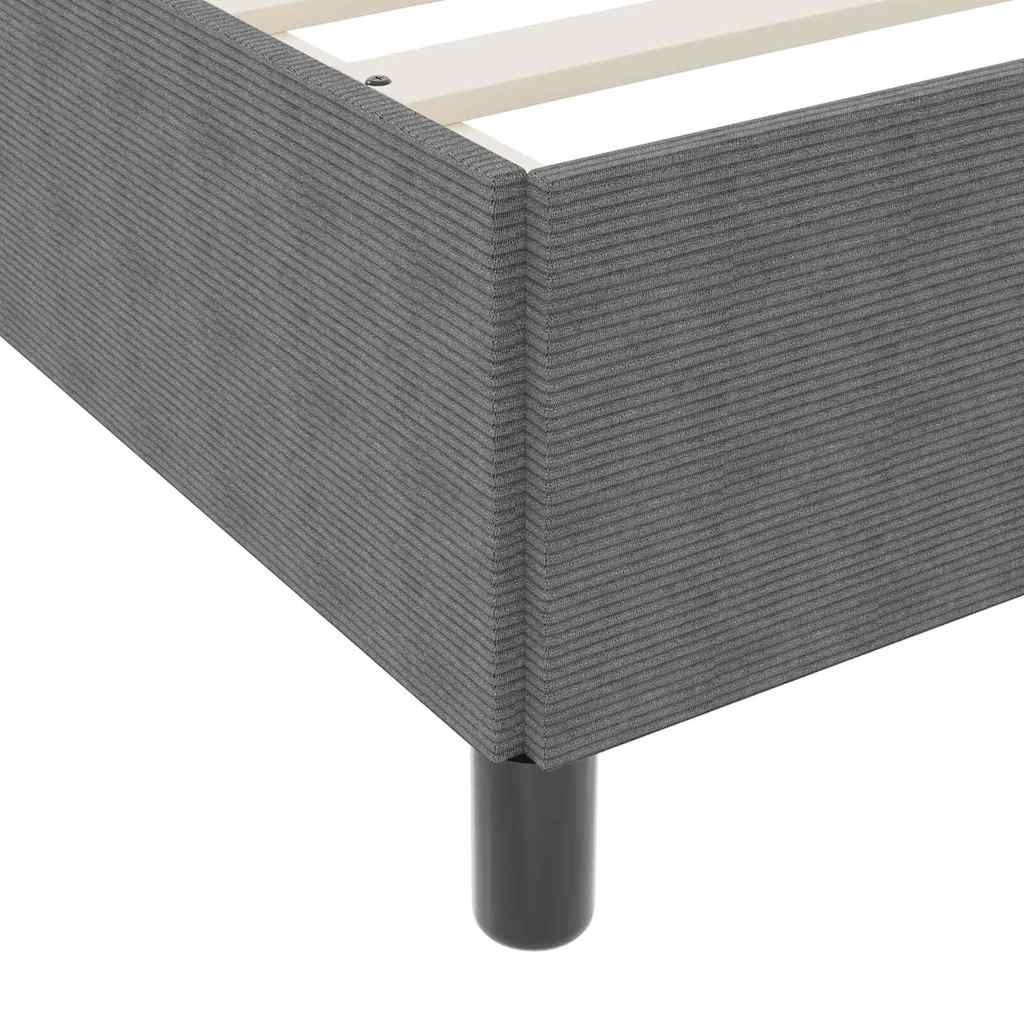 Letto a molle Grigio chiaro 80 x 200 cm Tessuto in Cords | homemem39