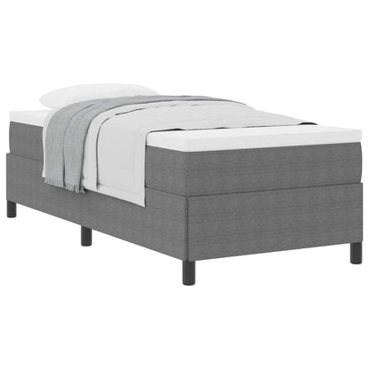 Letto a molle Grigio chiaro 80 x 200 cm Tessuto in Cords | homemem39