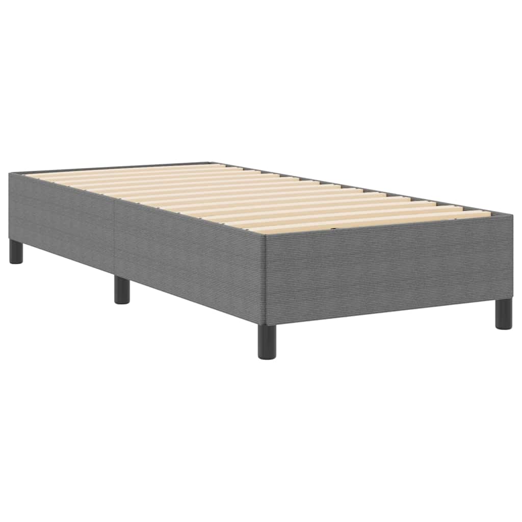 Letto a molle Grigio chiaro 80 x 200 cm Tessuto in Cords | homemem39