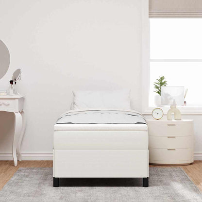 Letto a molle Crema 80 x 200 cm Tessuto in Cords | homemem39