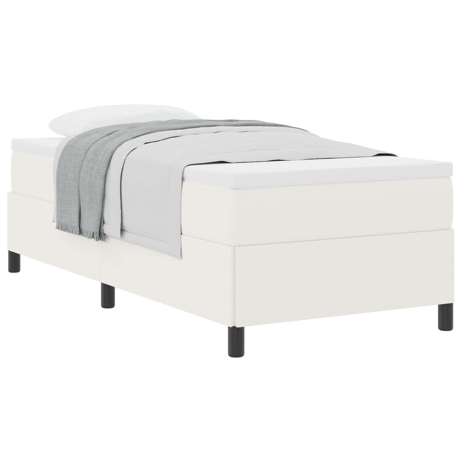 Letto a molle Crema 80 x 200 cm Tessuto in Cords | homemem39