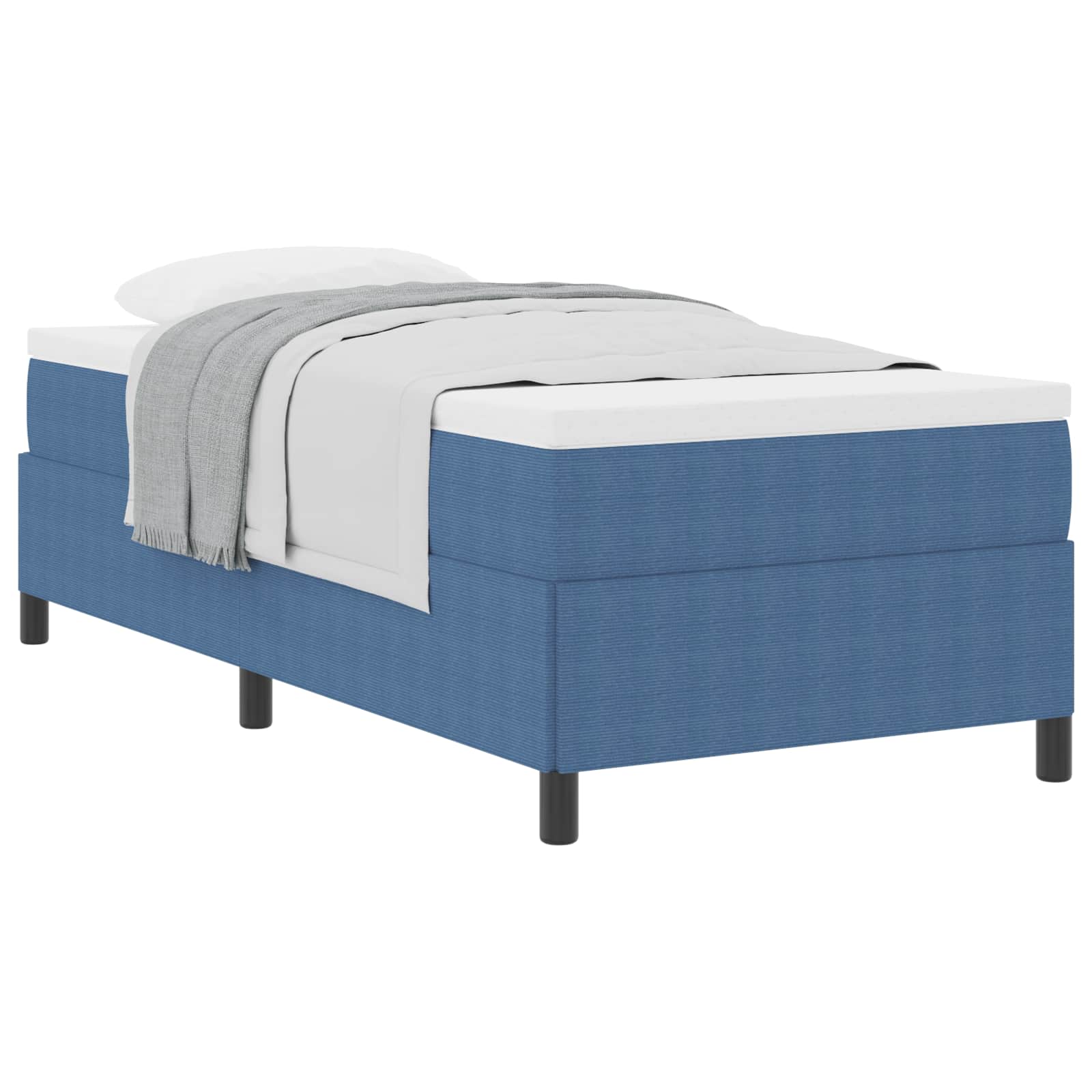 Letto a molle Blu 80 x 200 cm Tessuto in Cords | homemem39