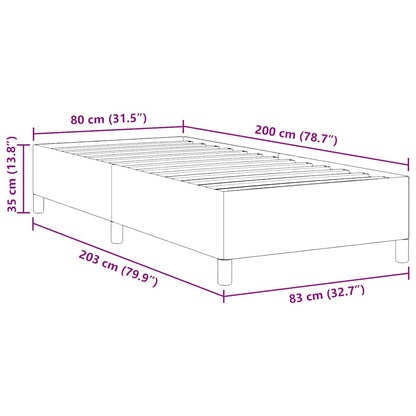 Letto a molle Grigio Verde 80 x 200 cm Tessuto in Cords | homemem39