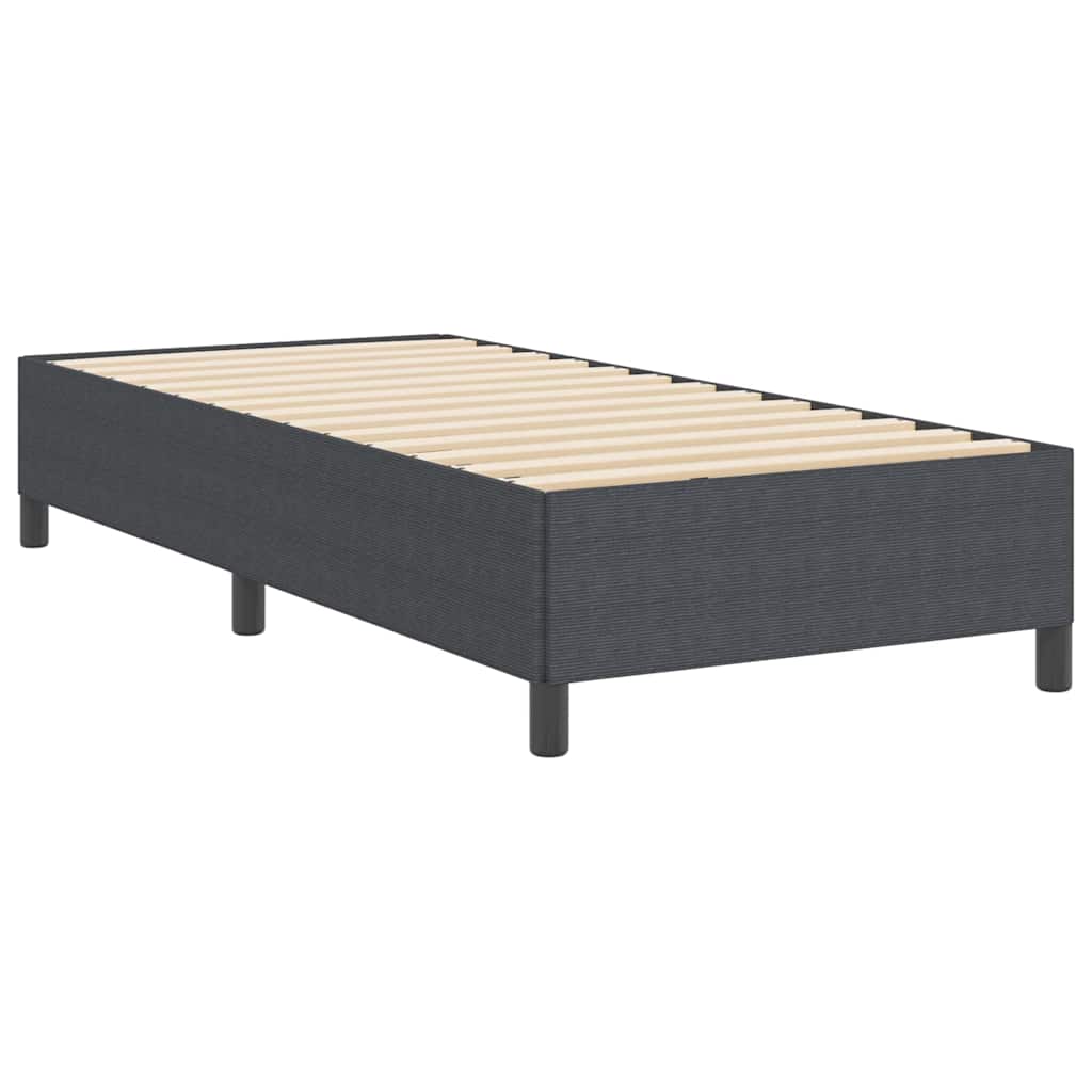 Letto a molle Grigio Scuro 90 x 200 cm Tessuto in Cords | homemem39