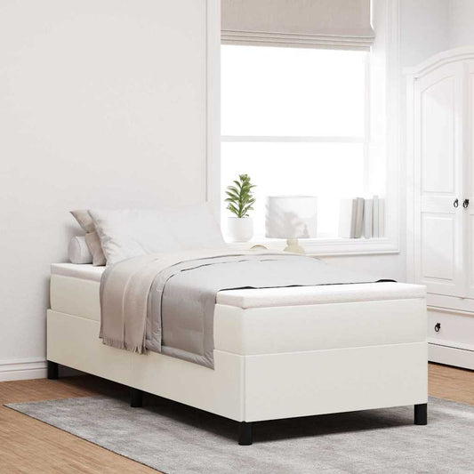 Letto a molle Crema 90 x 200 cm Tessuto in Cords | homemem39