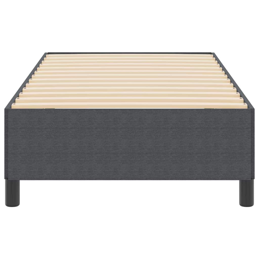 Letto a molle Grigio Scuro 100 x 200 cm Tessuto in Cords | homemem39