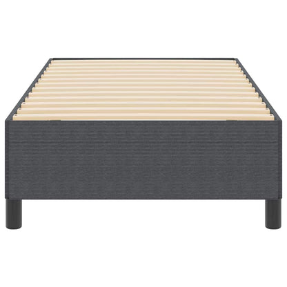 Letto a molle Grigio Scuro 100 x 200 cm Tessuto in Cords | homemem39