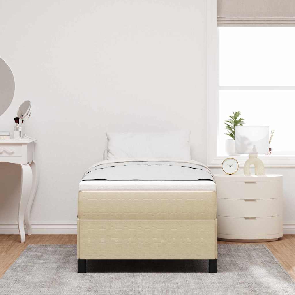 Letto a molle Grigio Verde 100 x 200 cm Tessuto in Cords | homemem39