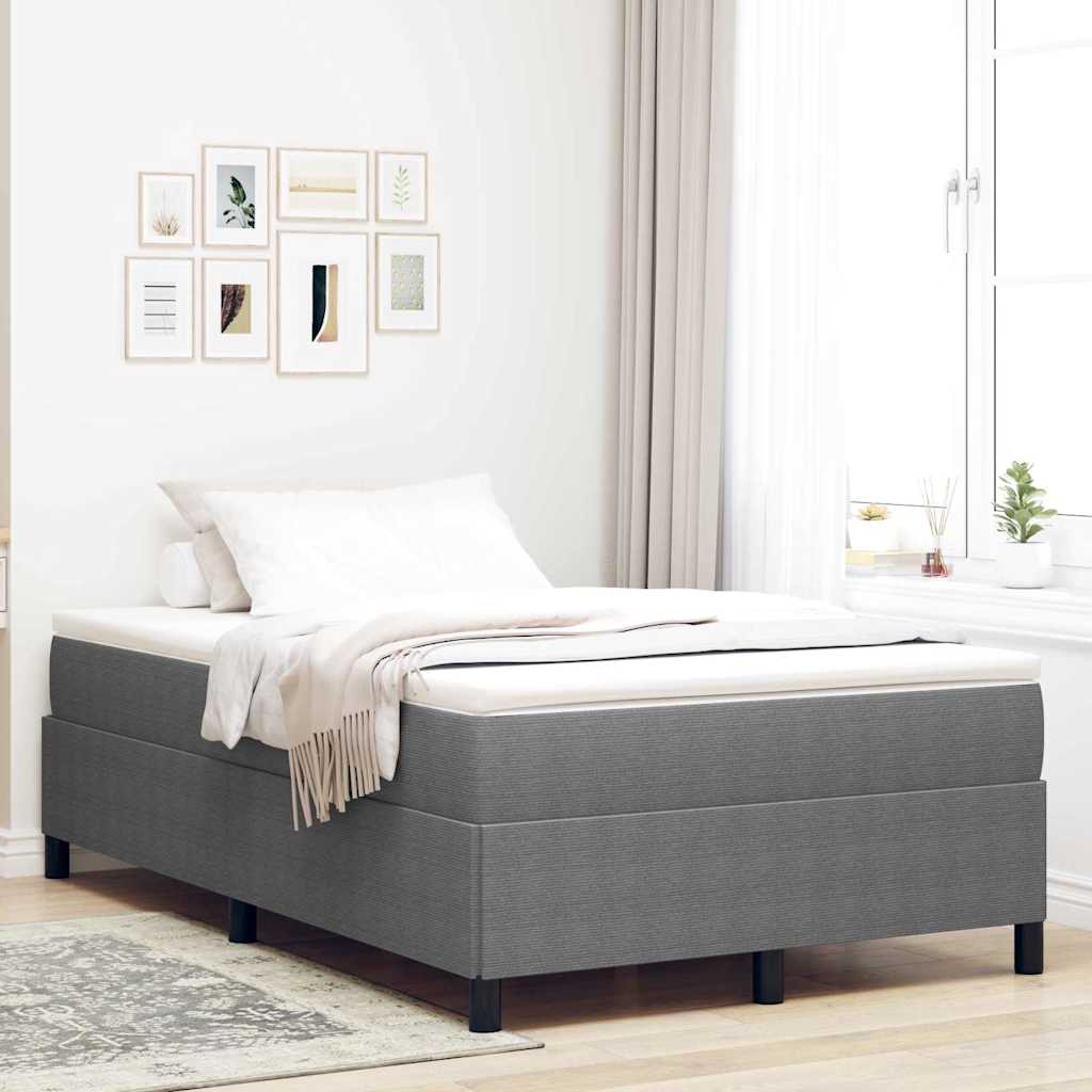 Letto a molle Grigio Chiaro 120 x 190 cm Tessuto in Cords