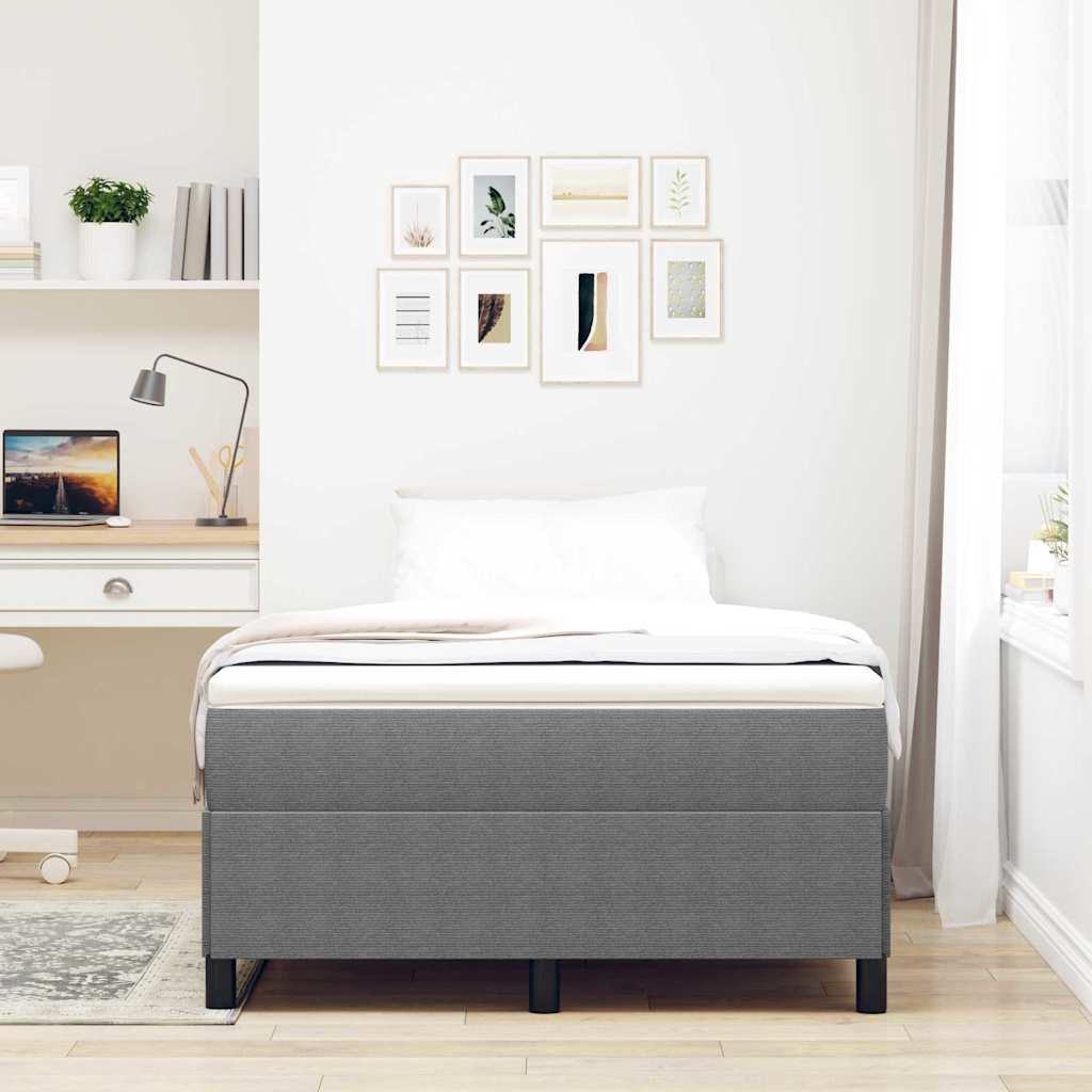 Letto a molle Grigio Chiaro 120 x 190 cm Tessuto in Cords