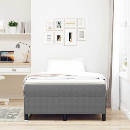 Letto a molle Grigio Chiaro 120 x 190 cm Tessuto in Cords