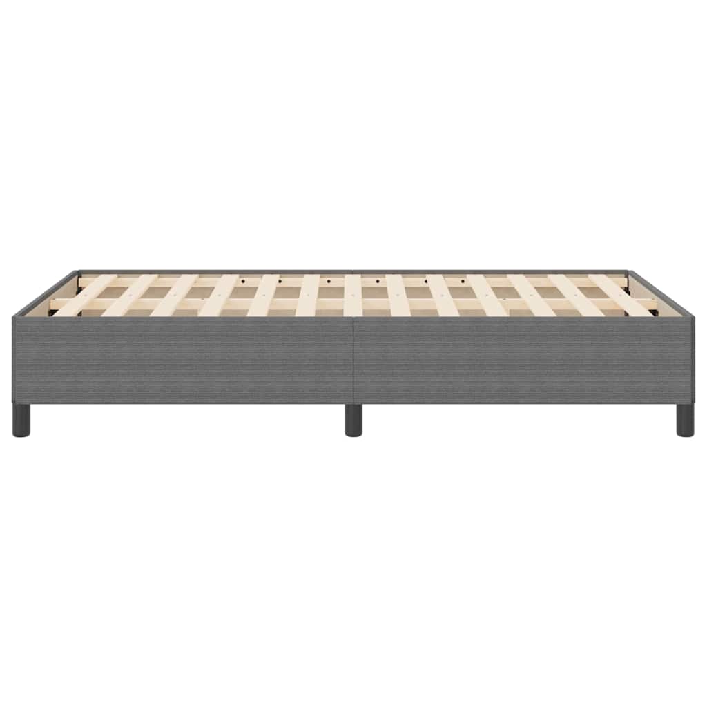 Letto a molle Grigio Chiaro 120 x 190 cm Tessuto in Cords