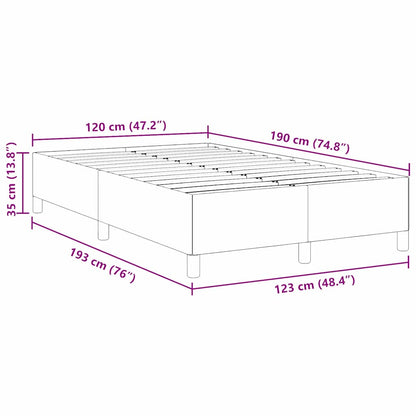 Letto a molle Grigio Chiaro 120 x 190 cm Tessuto in Cords