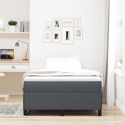 Letto a molle Grigio Scuro 120 x 190 cm Tessuto in Cords | homemem39