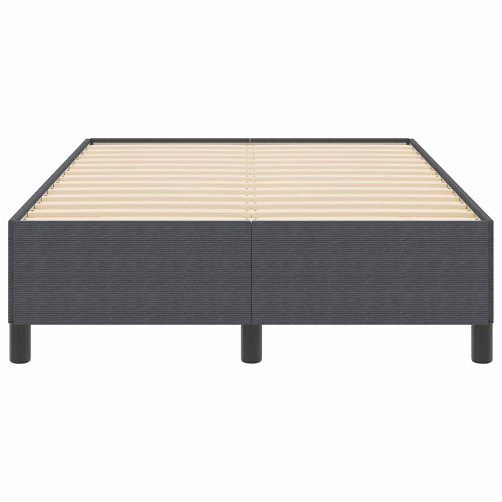 Letto a molle Grigio Scuro 120 x 190 cm Tessuto in Cords | homemem39