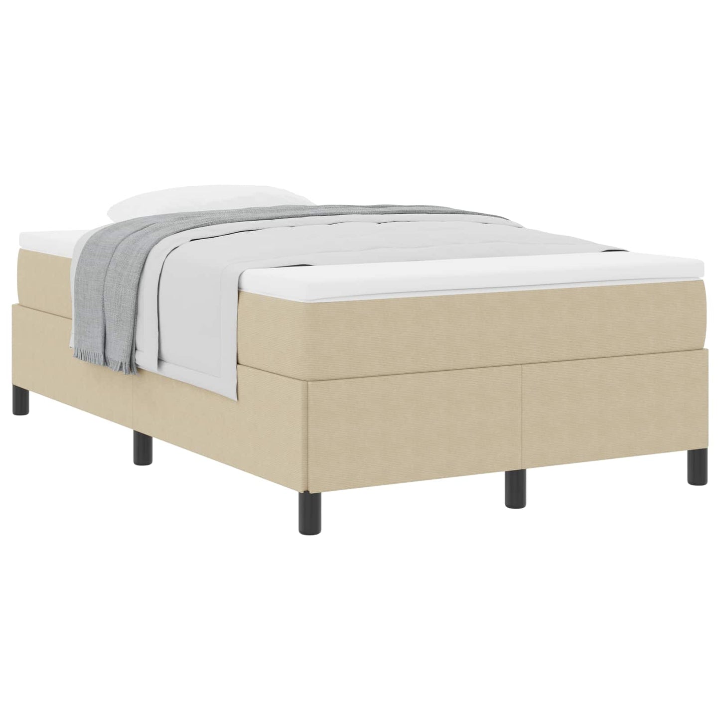 Letto a molle Grigio Verde 120 x 190 cm Tessuto in Cords | homemem39