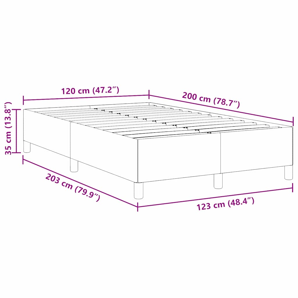 Letto a molle Grigio Chiaro 120 x 200 cm Tessuto in Cords | homemem39