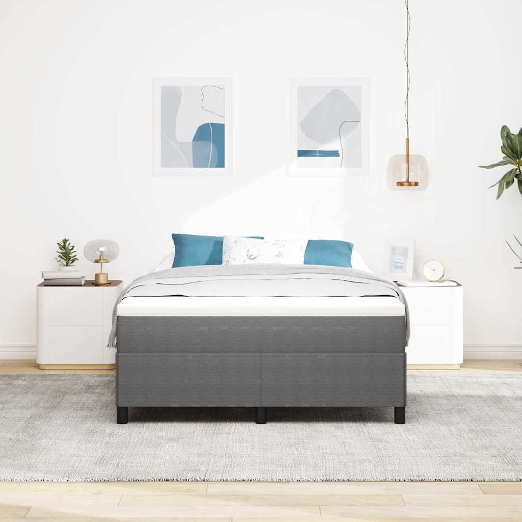 Letto a molle Grigio Chiaro 140 x 190 cm Tessuto in Cords | homemem39