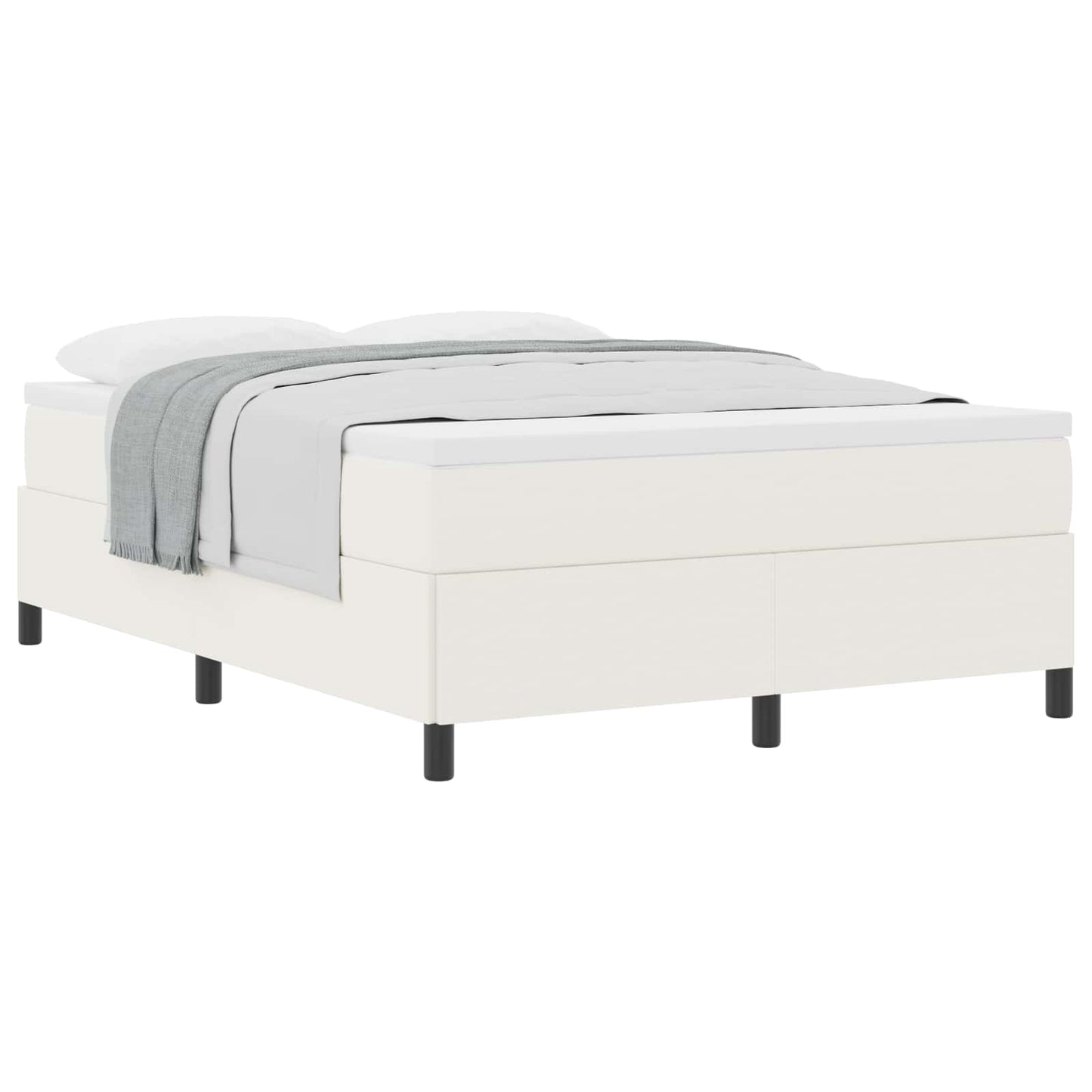 Letto a molle Crema 140 x 190 cm Tessuto in Cords | homemem39