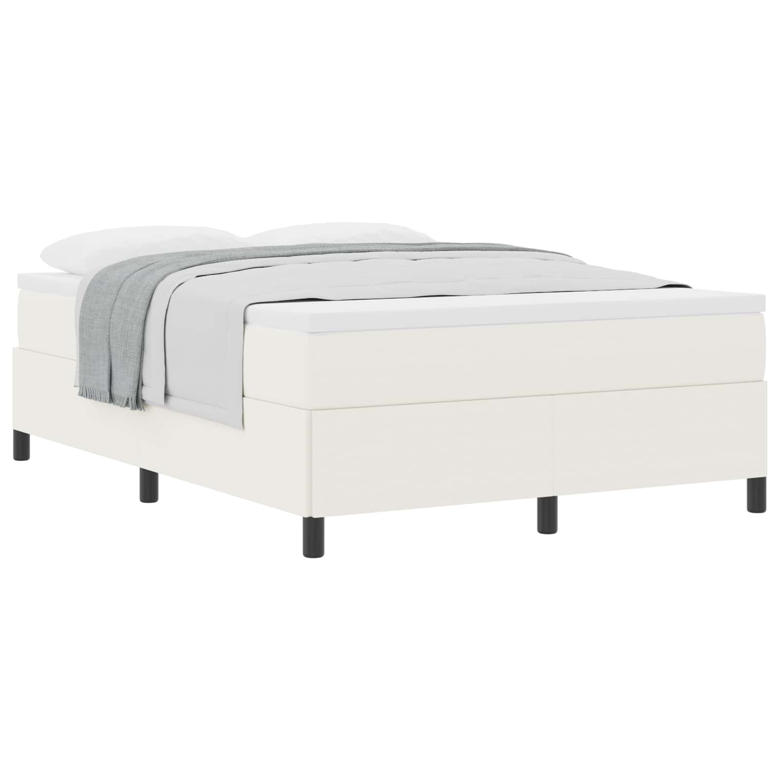 Letto a molle Crema 140 x 190 cm Tessuto in Cords | homemem39