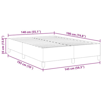 Letto a molle Blu 140 x 190 cm Tessuto in Cords | homemem39