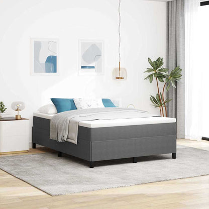 Letto a molle Grigio Chiaro 140 x 200 cm Tessuto in Cords | homemem39