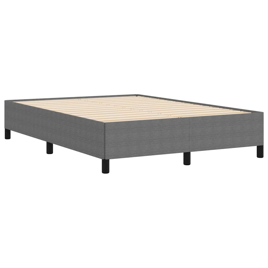 Letto a molle Grigio Chiaro 140 x 200 cm Tessuto in Cords | homemem39