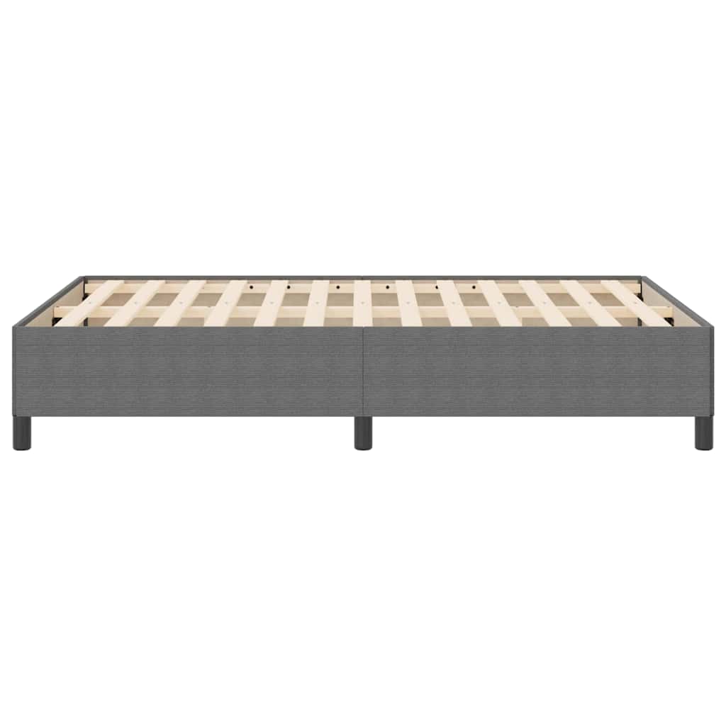 Letto a molle Grigio Chiaro 140 x 200 cm Tessuto in Cords | homemem39