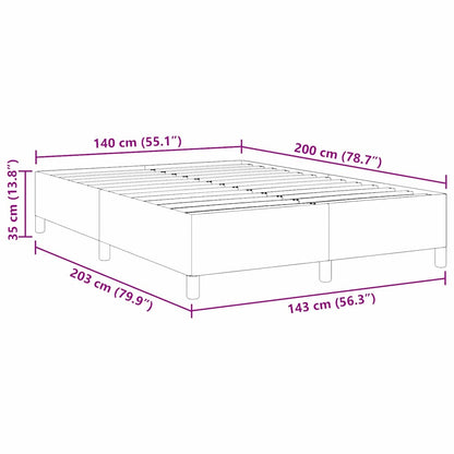 Letto a molle Grigio Chiaro 140 x 200 cm Tessuto in Cords | homemem39