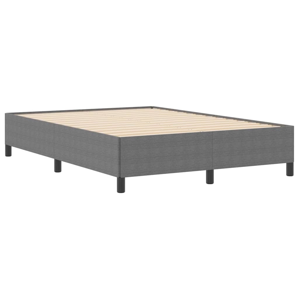 Letto a molle Grigio Chiaro 160 x 200 cm Tessuto in Cords | homemem39