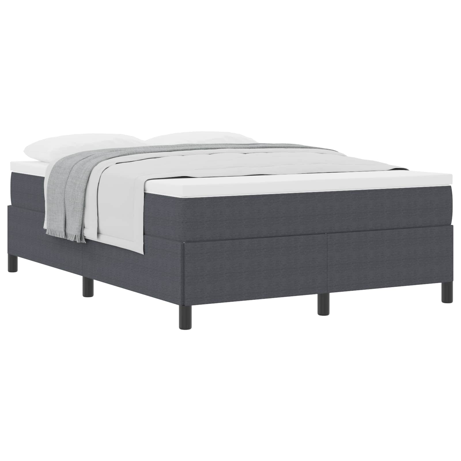 Letto a molle Grigio Scuro 160 x 200 cm Tessuto in Cords | homemem39