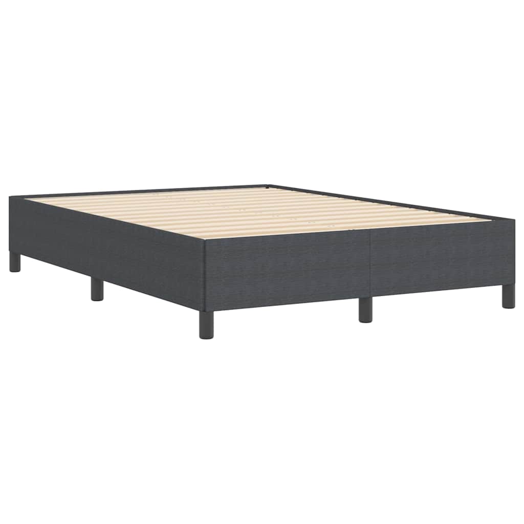 Letto a molle Grigio Scuro 160 x 200 cm Tessuto in Cords | homemem39