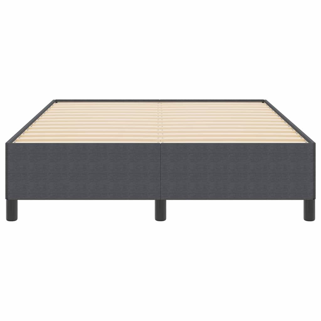 Letto a molle Grigio Scuro 160 x 200 cm Tessuto in Cords | homemem39