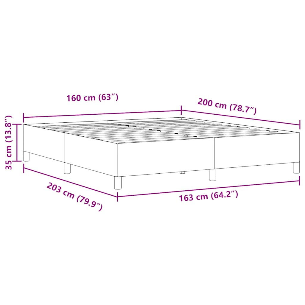 Letto a molle Grigio Verde 160 x 200 cm Tessuto in Cords | homemem39