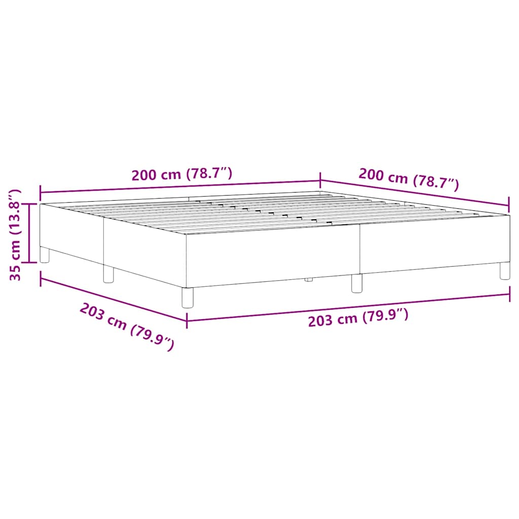 Letto a molle Crema 200 x 200 cm Tessuto in Cords | homemem39