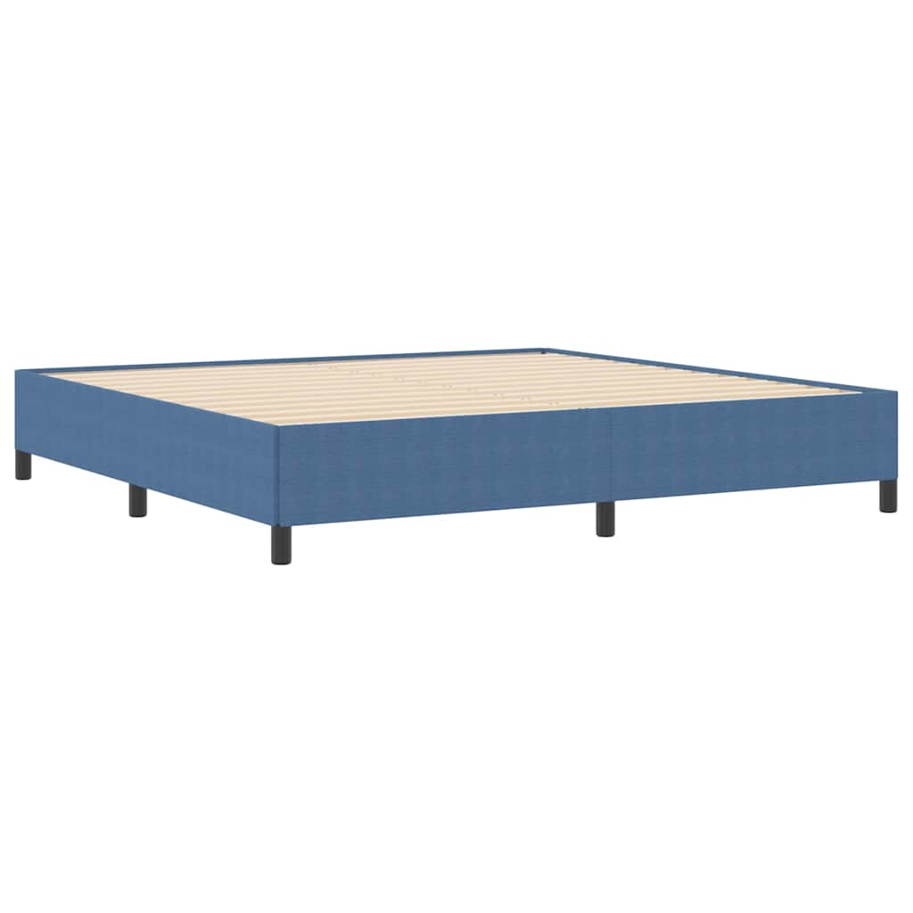Letto a molle Blu 200 x 200 cm Velluto