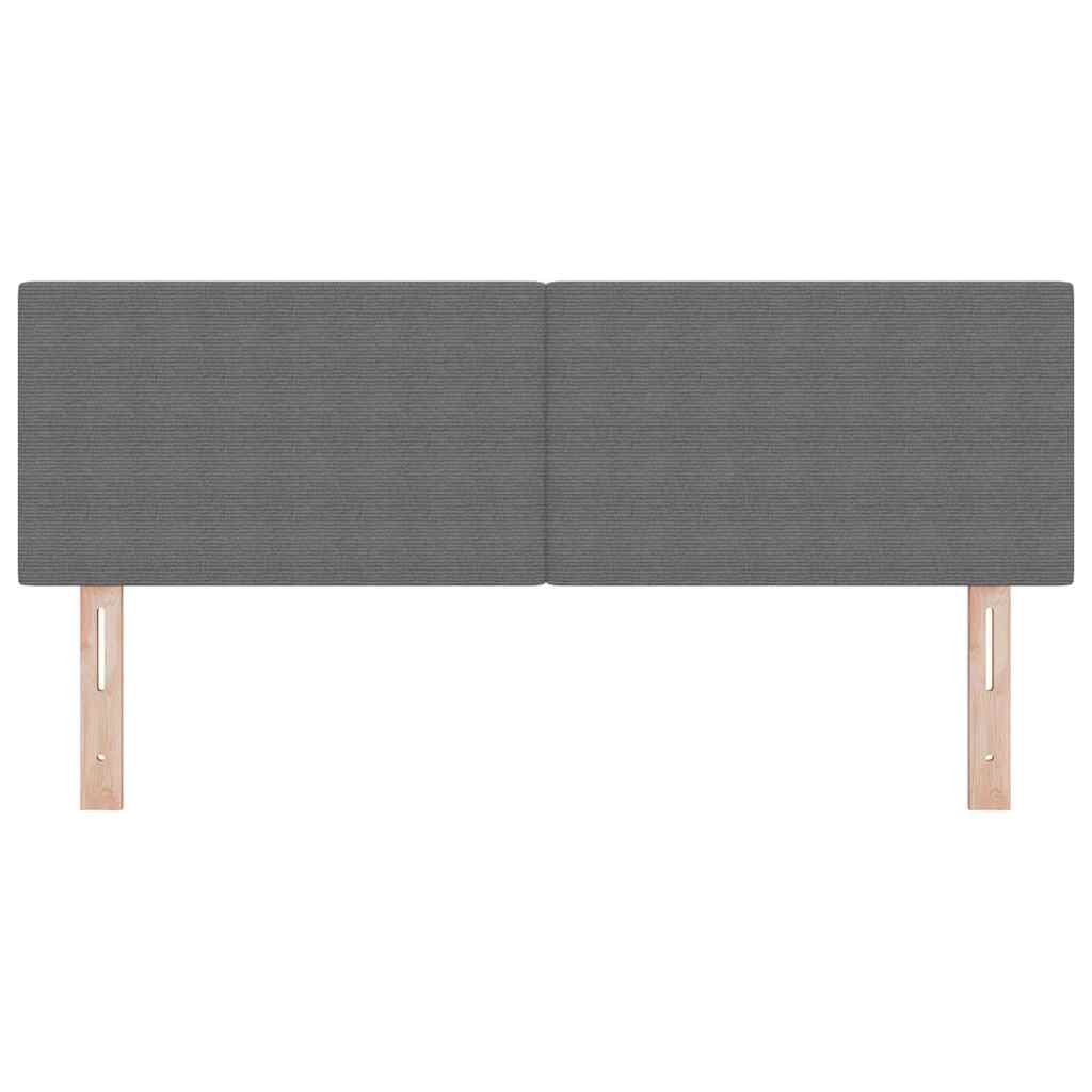 Testiera Grigio chiaro 144 cm Tessuto in Cords