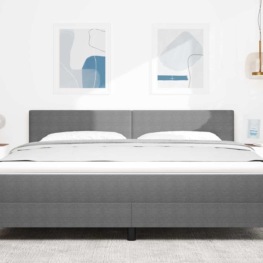 Testiera Grigio chiaro 180 cm Tessuto in Cords | homemem39
