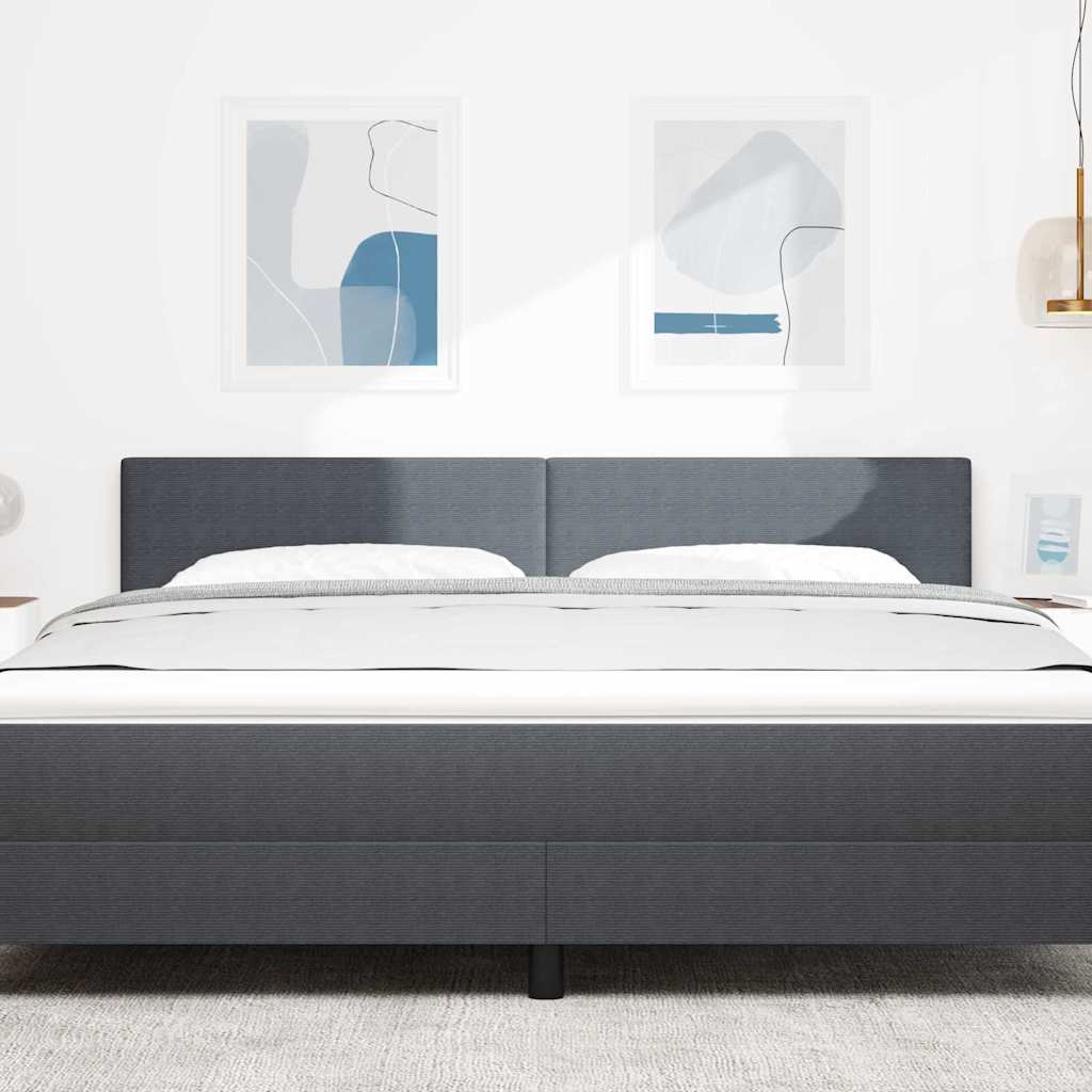 Testiera Grigio scuro 180 cm Tessuto in Cords | homemem39