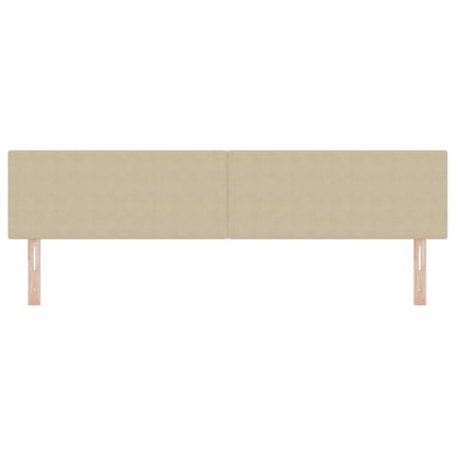 Testiera Verde grigio chiaro 200 cm Tessuto a coste